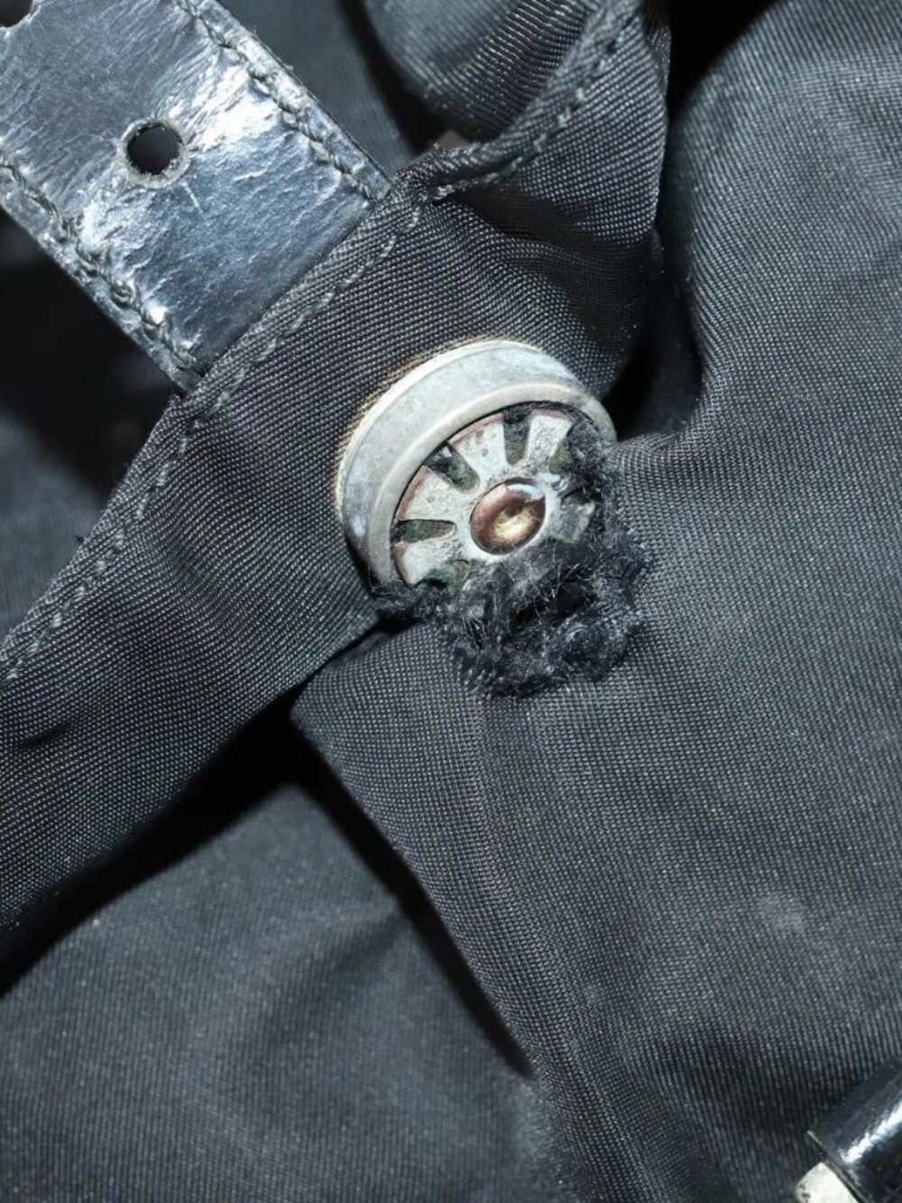 PRADA Backpack Nylon Black Silver Auth 171645 - Picture 10 of 16